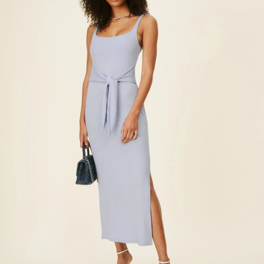 Reformation Hosby dress in Sky, size xs